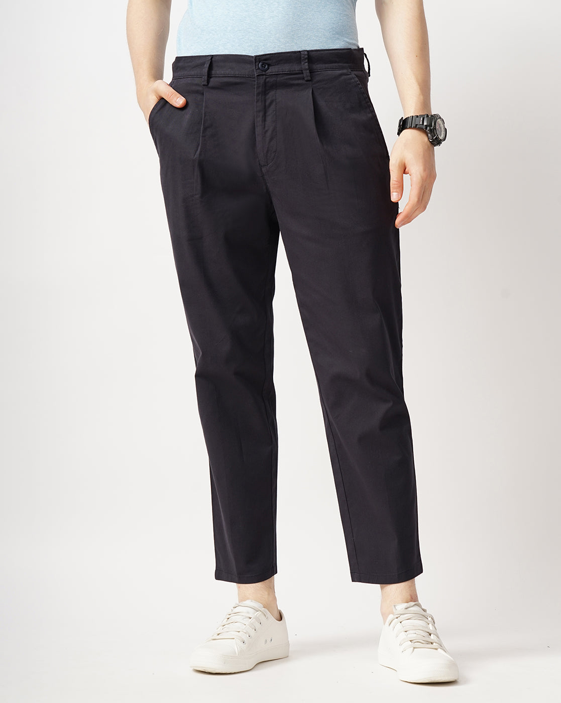 CROPPED LENGTH SINGE PLEATED TROUSER