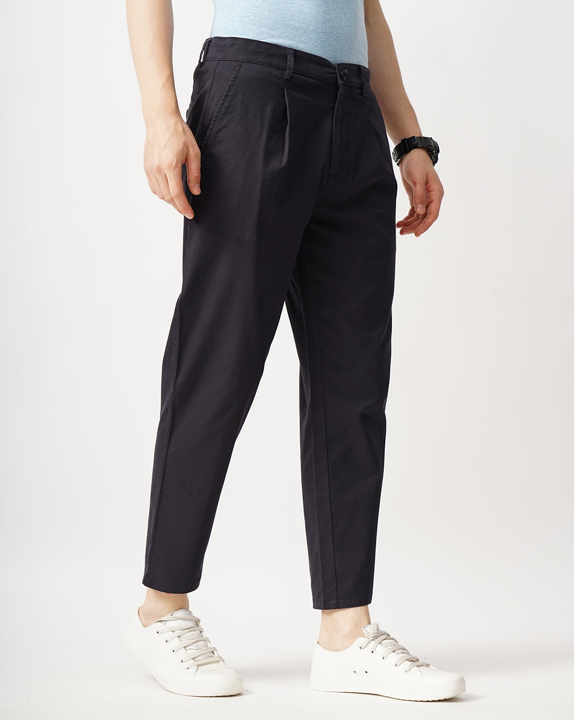 CROPPED LENGTH SINGE PLEATED TROUSER