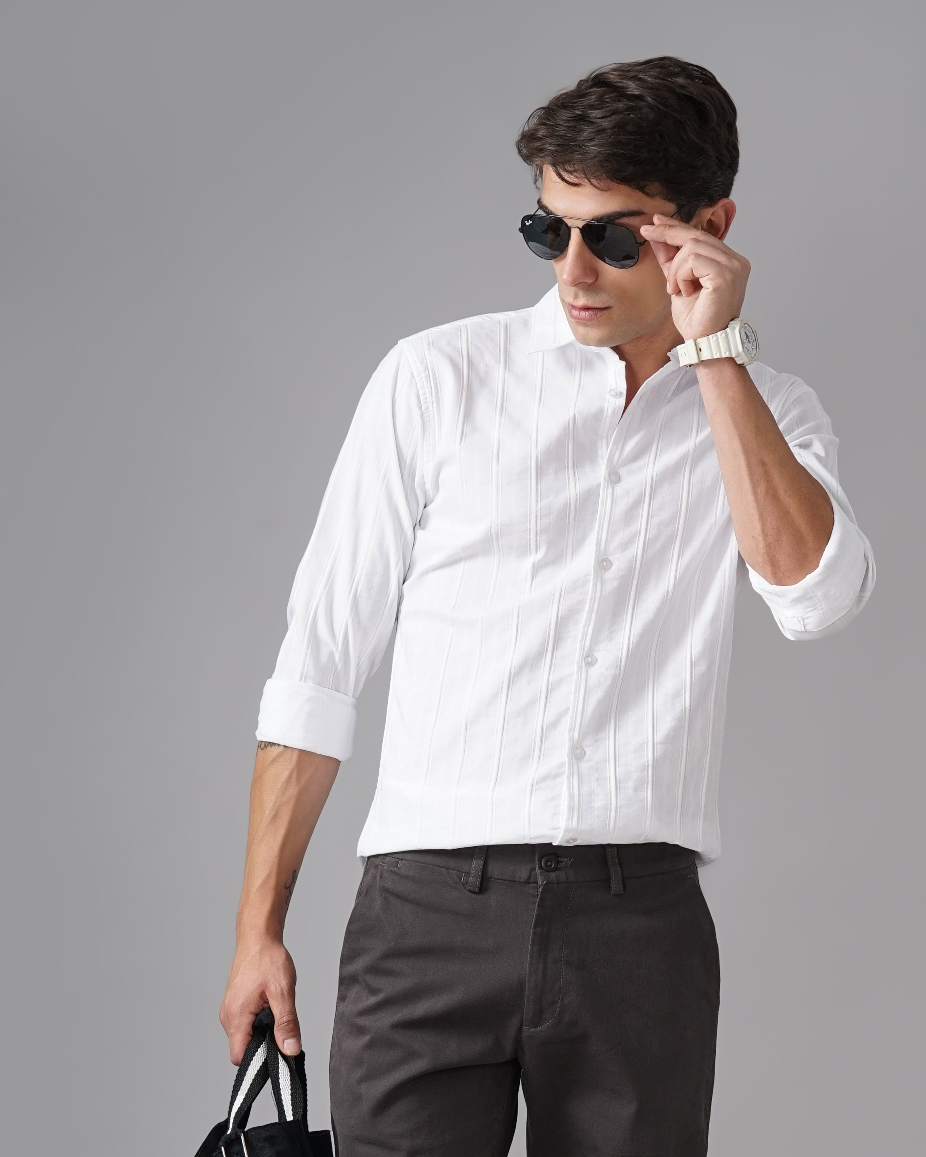 MEN'S SELF DESIGN SHIRT