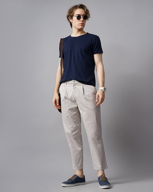 CROPPED LENGTH SINGE PLEATED TROUSER