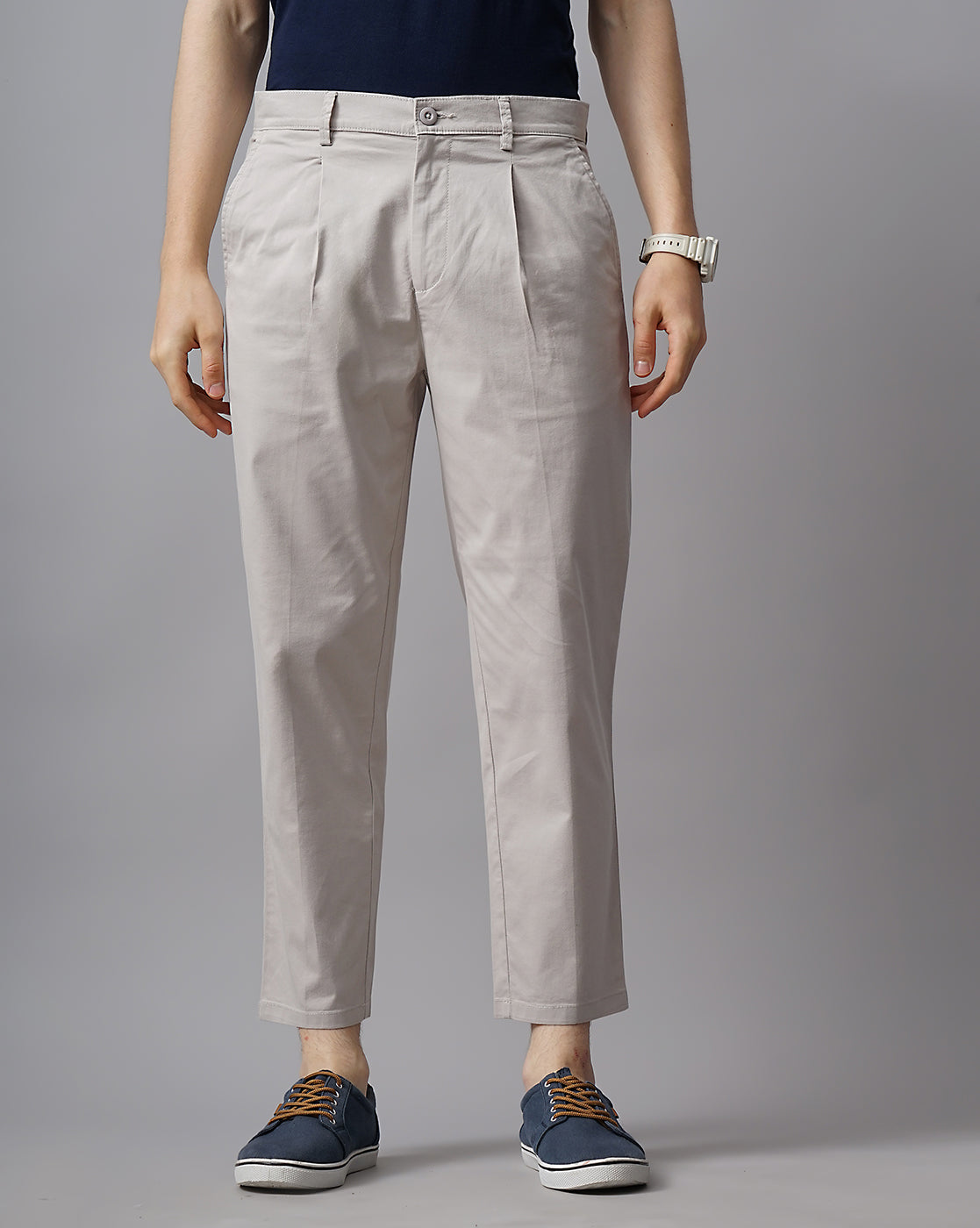 CROPPED LENGTH SINGE PLEATED TROUSER