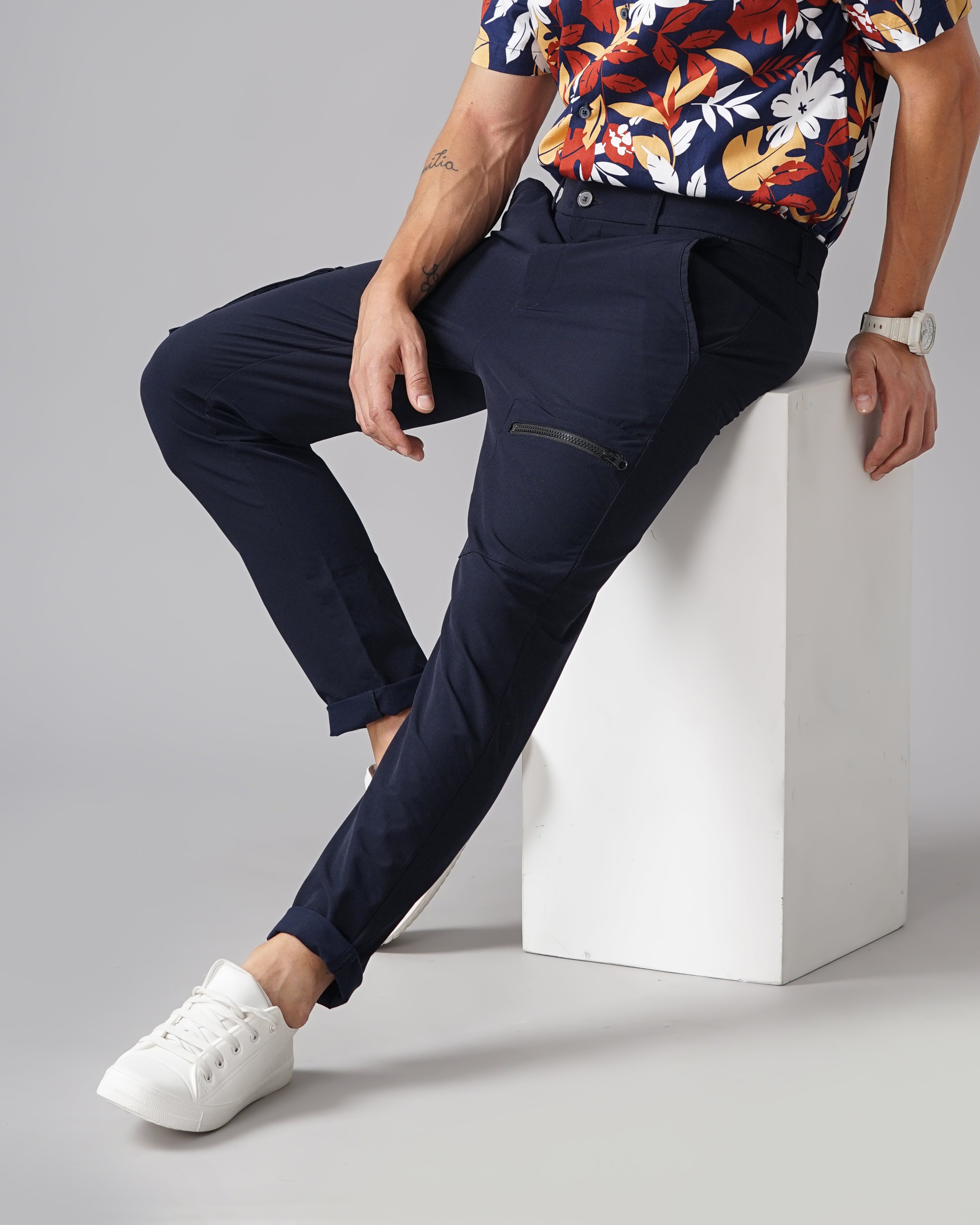 MEN'S CARGO STRETCHABLE CHINOS