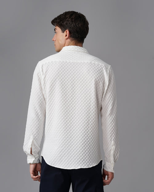 men's self design shirt
