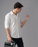 men's self design shirt