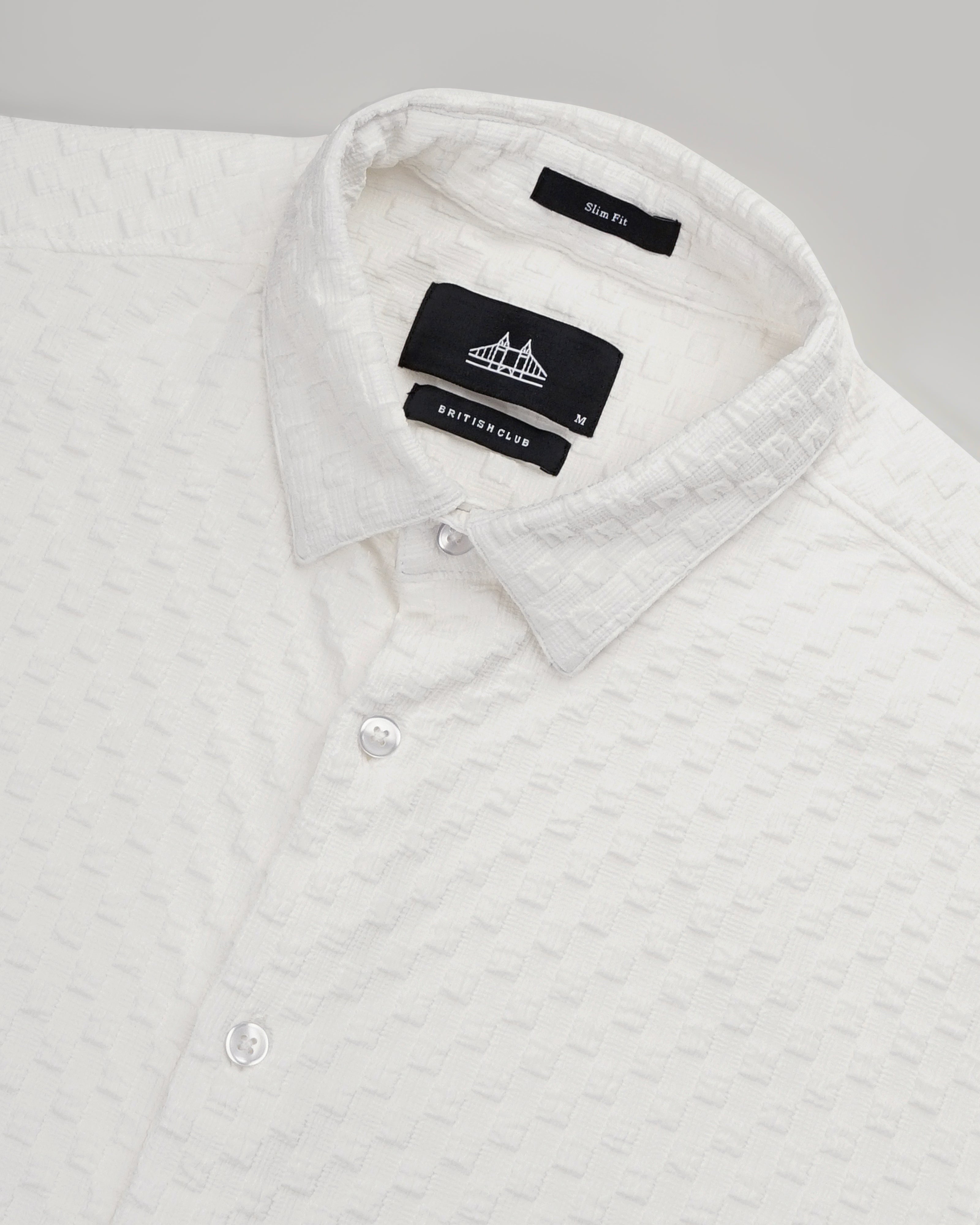 men's self design shirt
