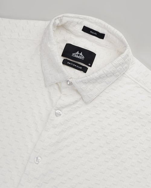 men's self design shirt