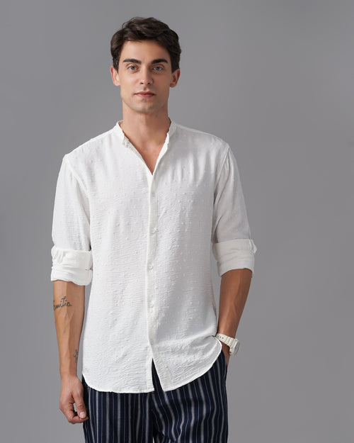 men's self design shirt