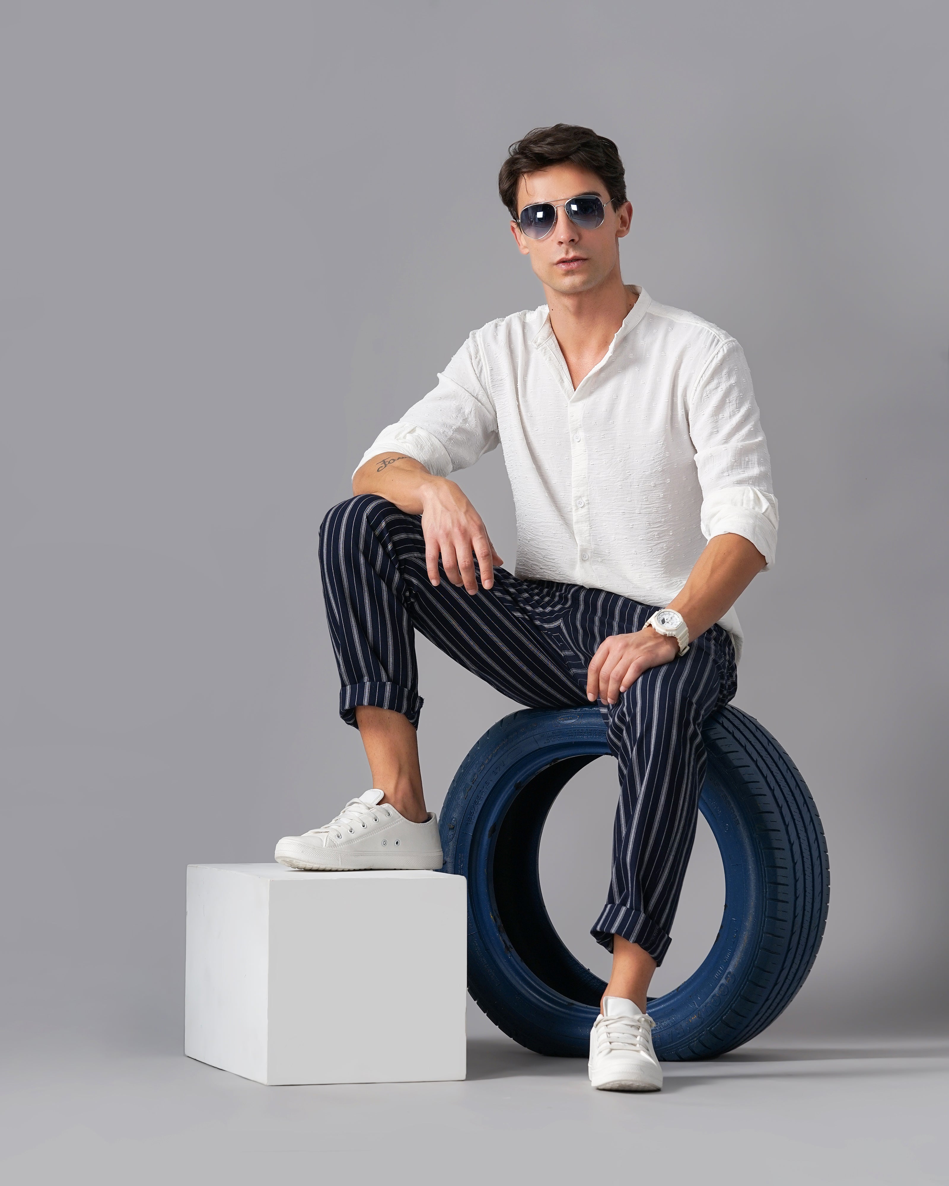 men's self design shirt