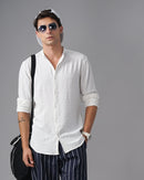 men's self design shirt