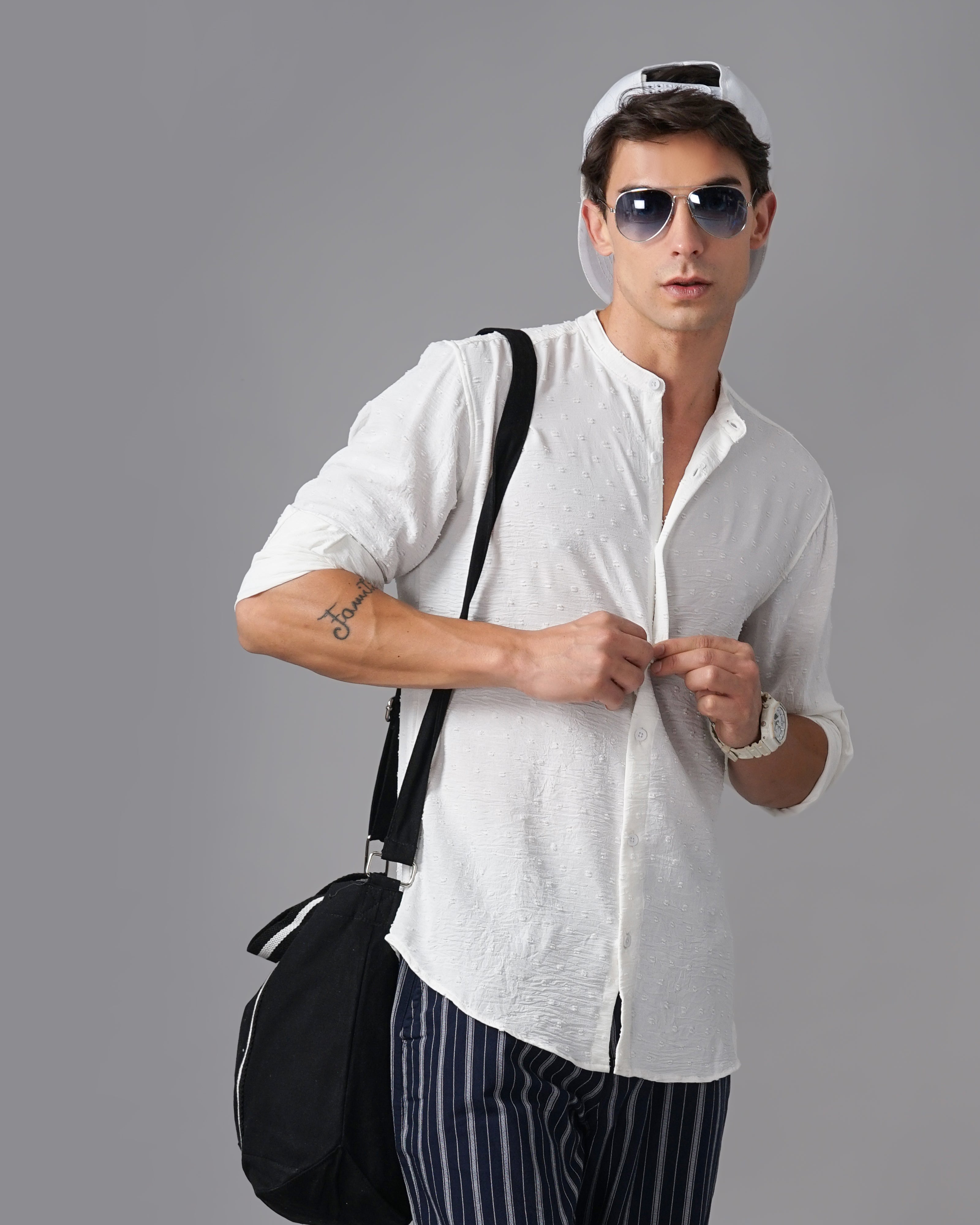 men's self design shirt