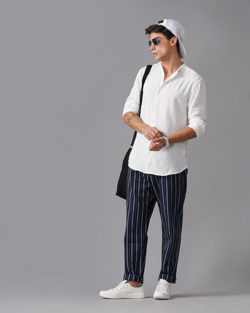 men's self design shirt