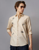 Panda Embroidery and Stem Embroidery Shirt