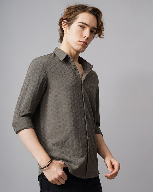 MEN'S SELF DESIGN SHIRT