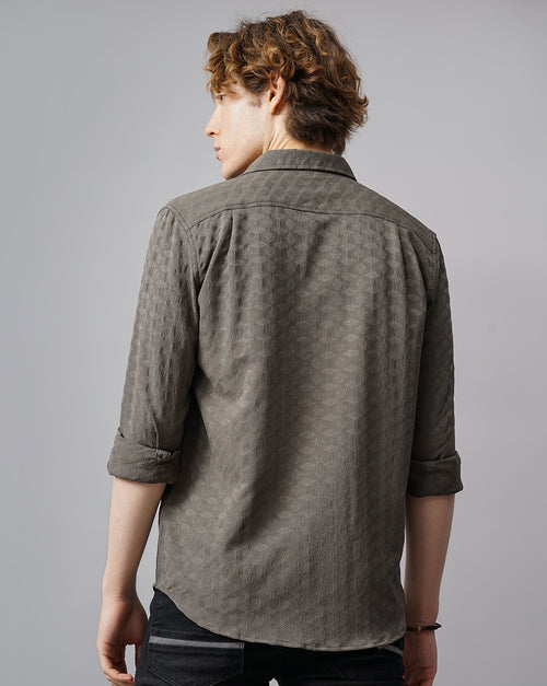 MEN'S SELF DESIGN SHIRT