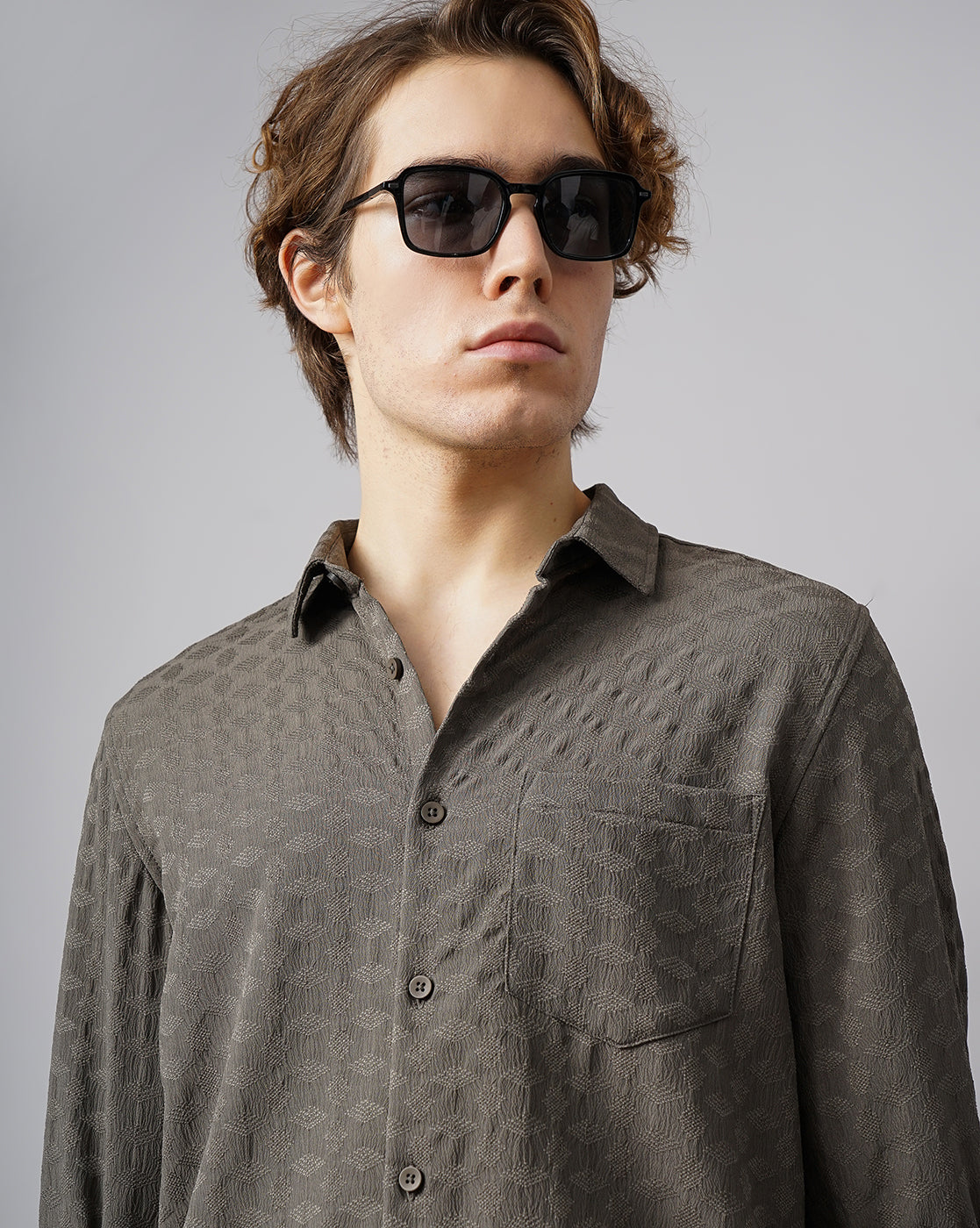 MEN'S SELF DESIGN SHIRT