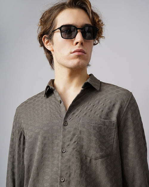 MEN'S SELF DESIGN SHIRT