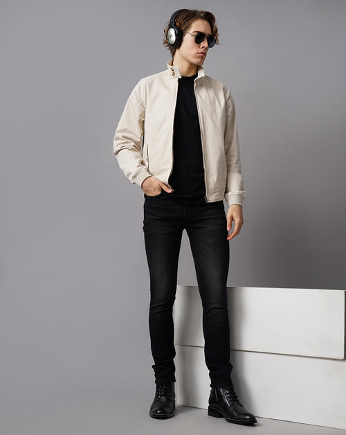 men's Solid Casual jacket