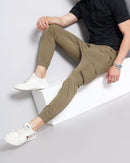 Solid Men's Cargo Joggers