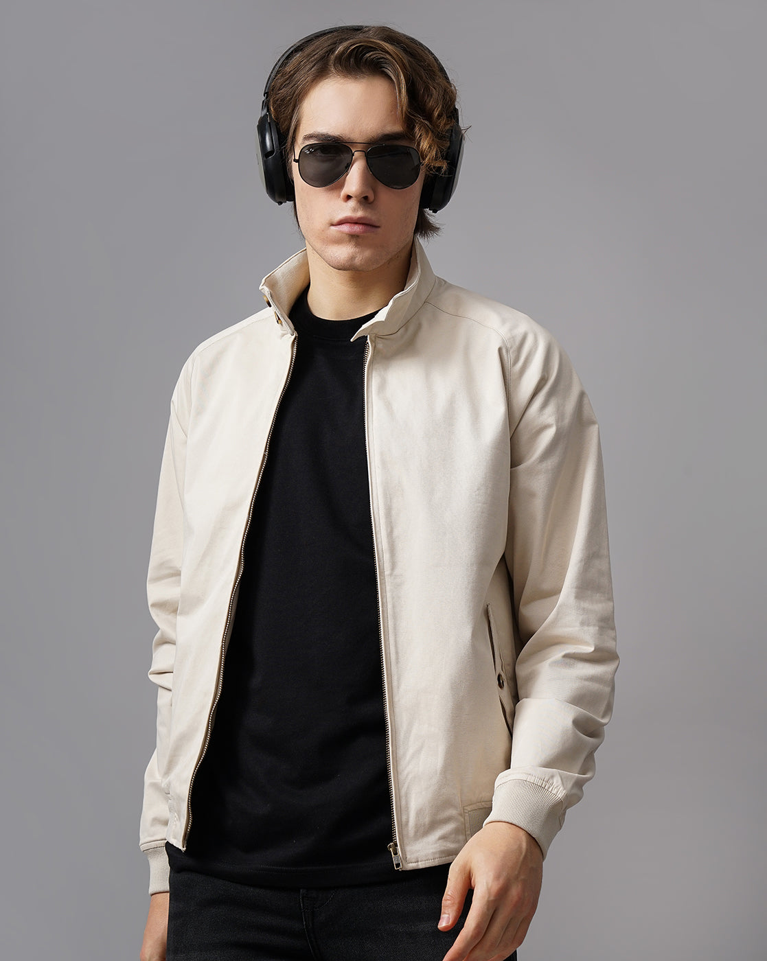 men's Solid Casual jacket