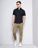Solid Men's Cargo Joggers