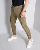 Solid Men's Cargo Joggers