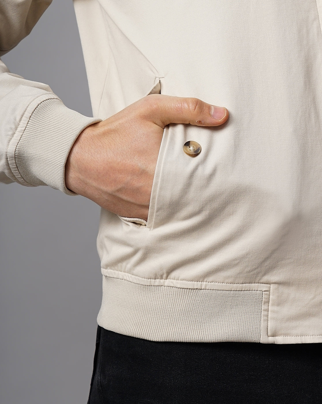 men's Solid Casual jacket