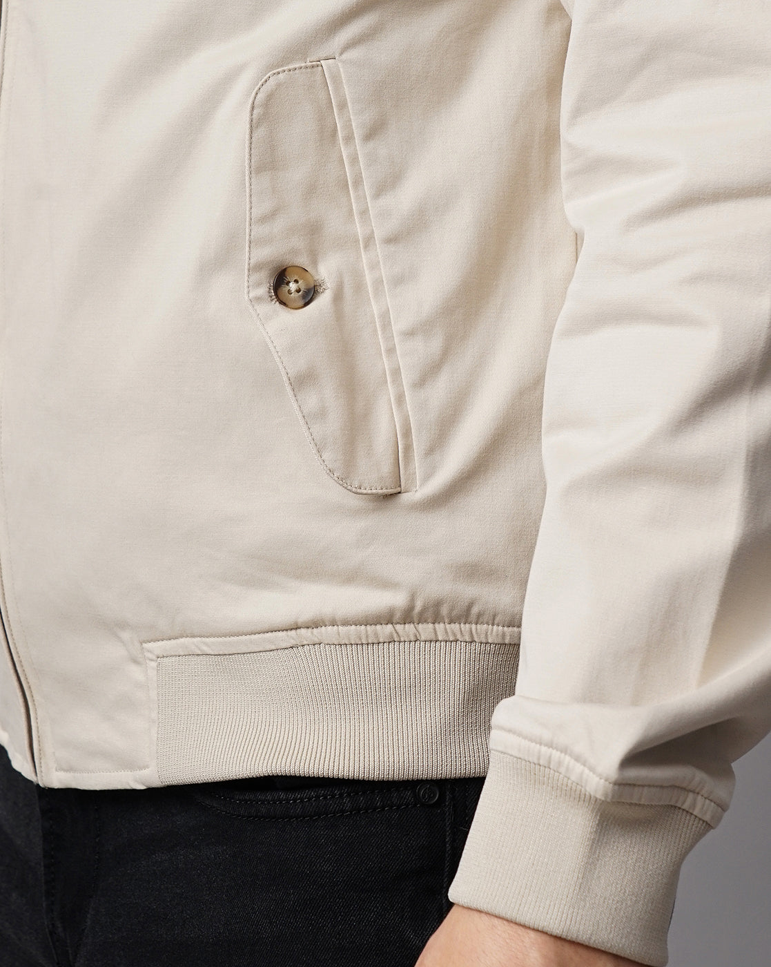 men's Solid Casual jacket