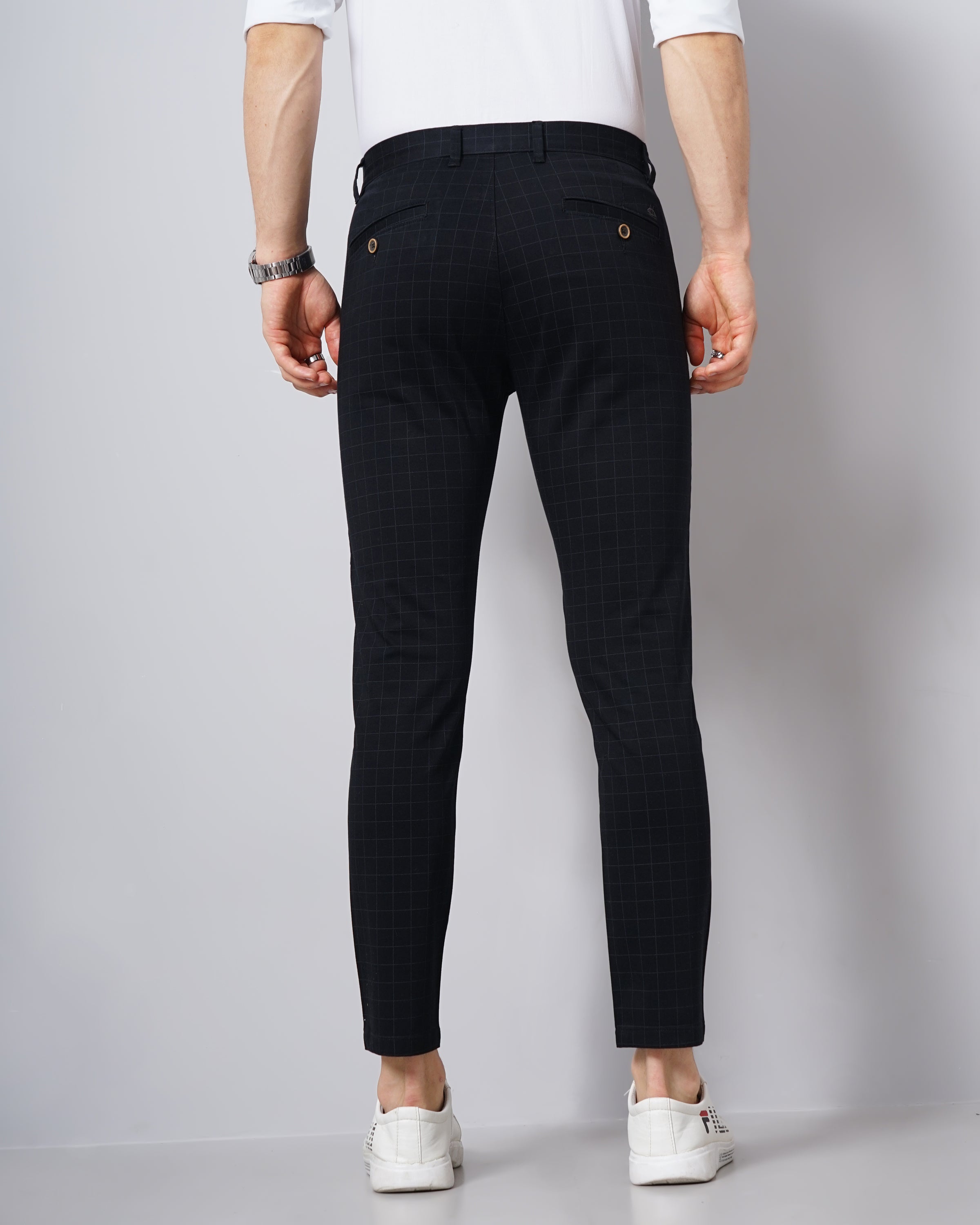 Checked Slim Fit Chinos