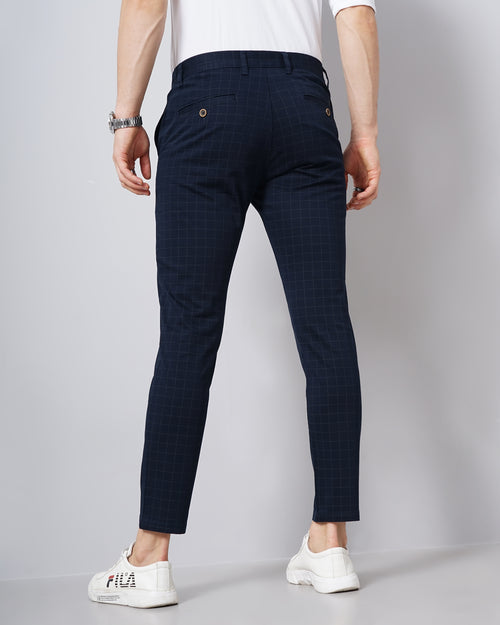 CHECKED SLIM FIT CHINOS
