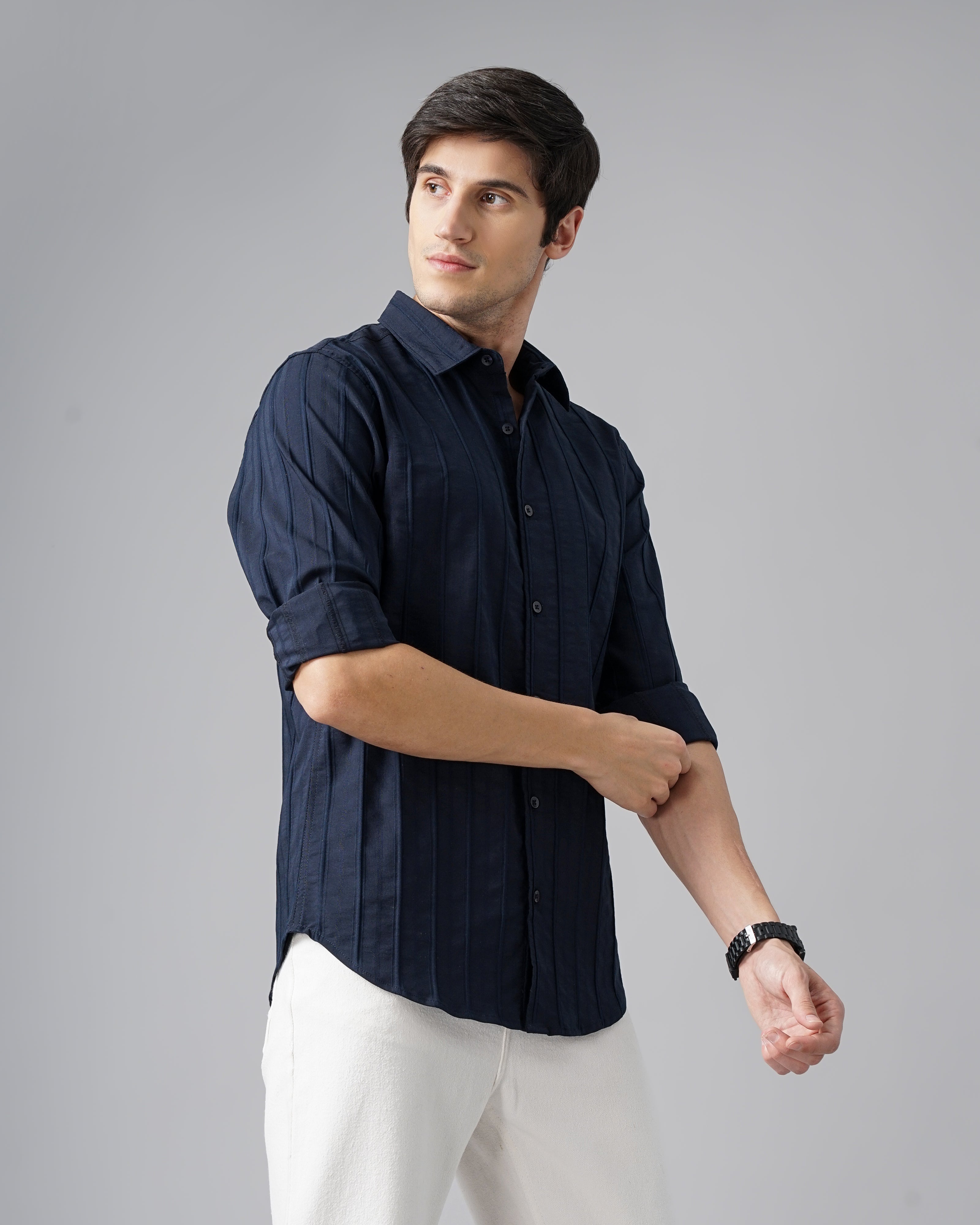 MEN'S SELF DESIGN SHIRT