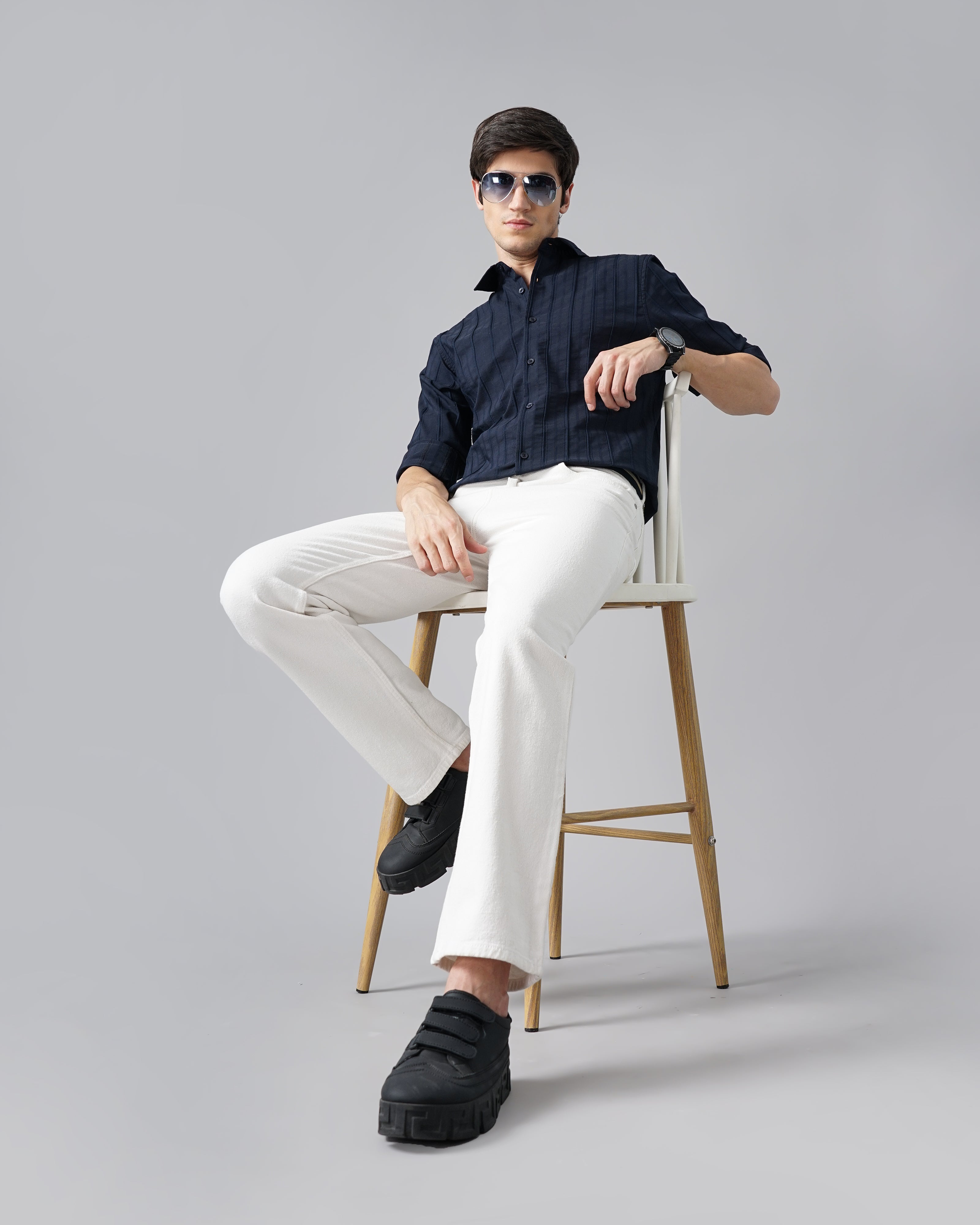 MEN'S SELF DESIGN SHIRT