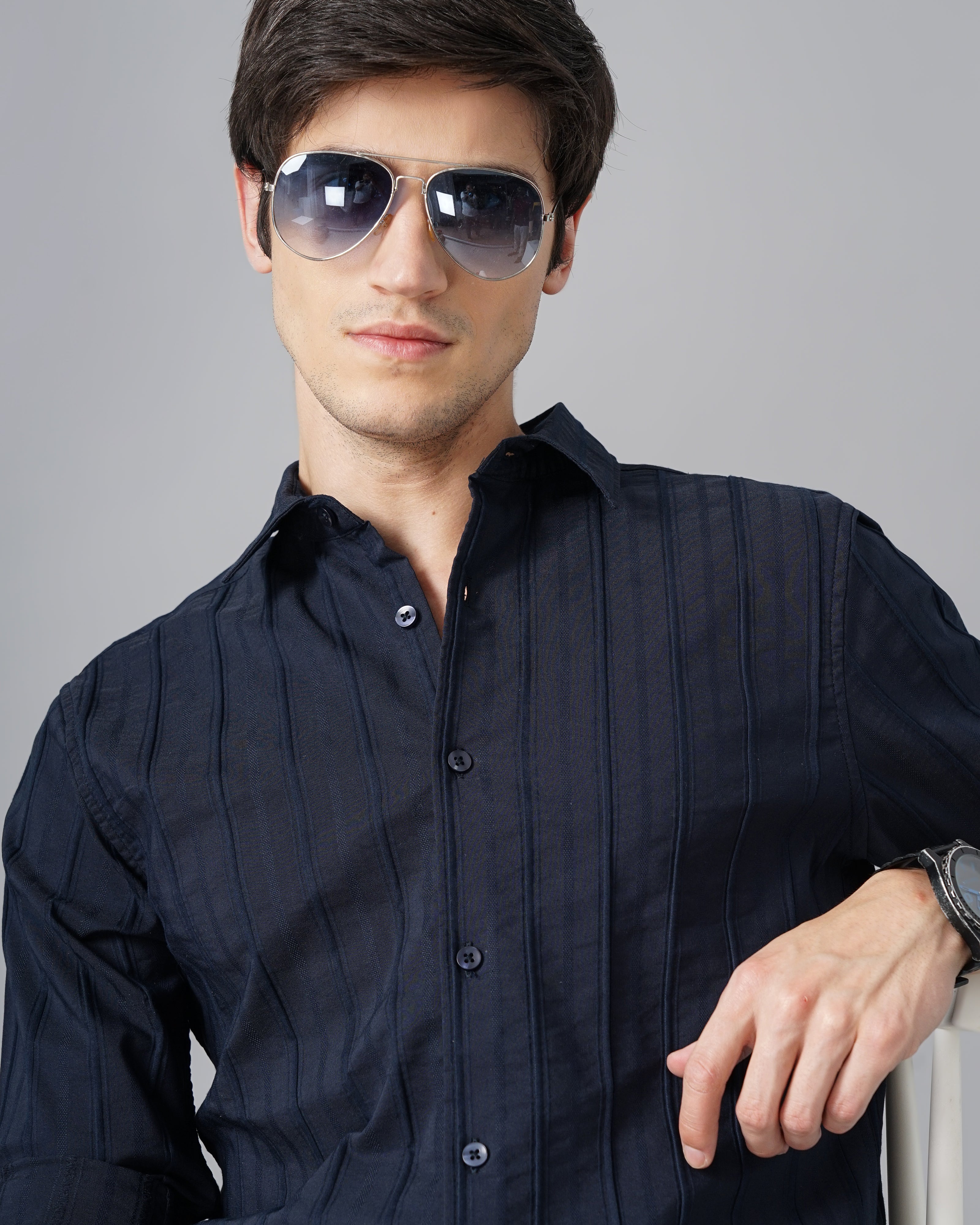 MEN'S SELF DESIGN SHIRT