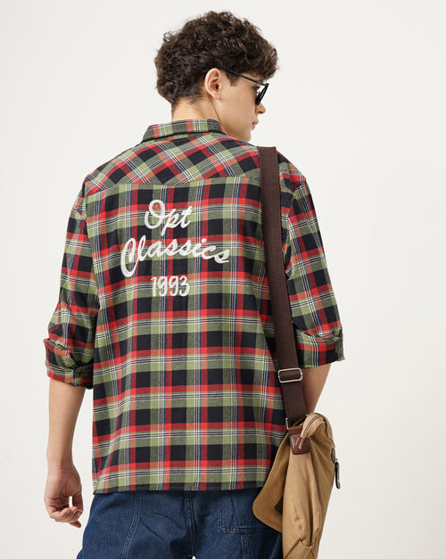 Men Checked Relax Fit Shirt