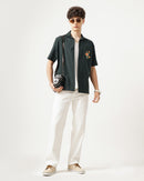 Men Embroidered Regular Fit Shirt with Patch Pocket