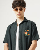 Men Embroidered Regular Fit Shirt with Patch Pocket