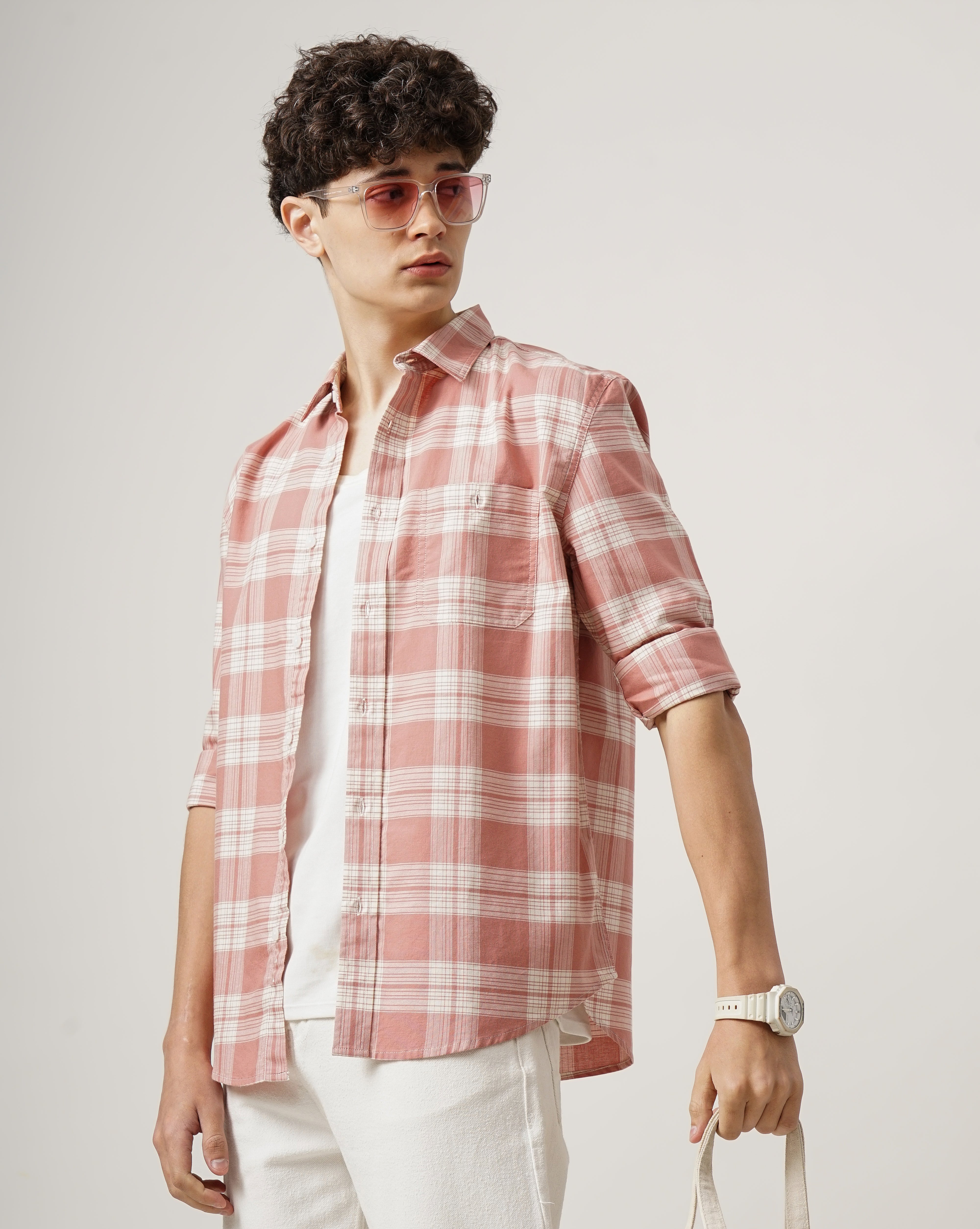 Men Standard Tartan Checks Opaque Checked Casual Shirt