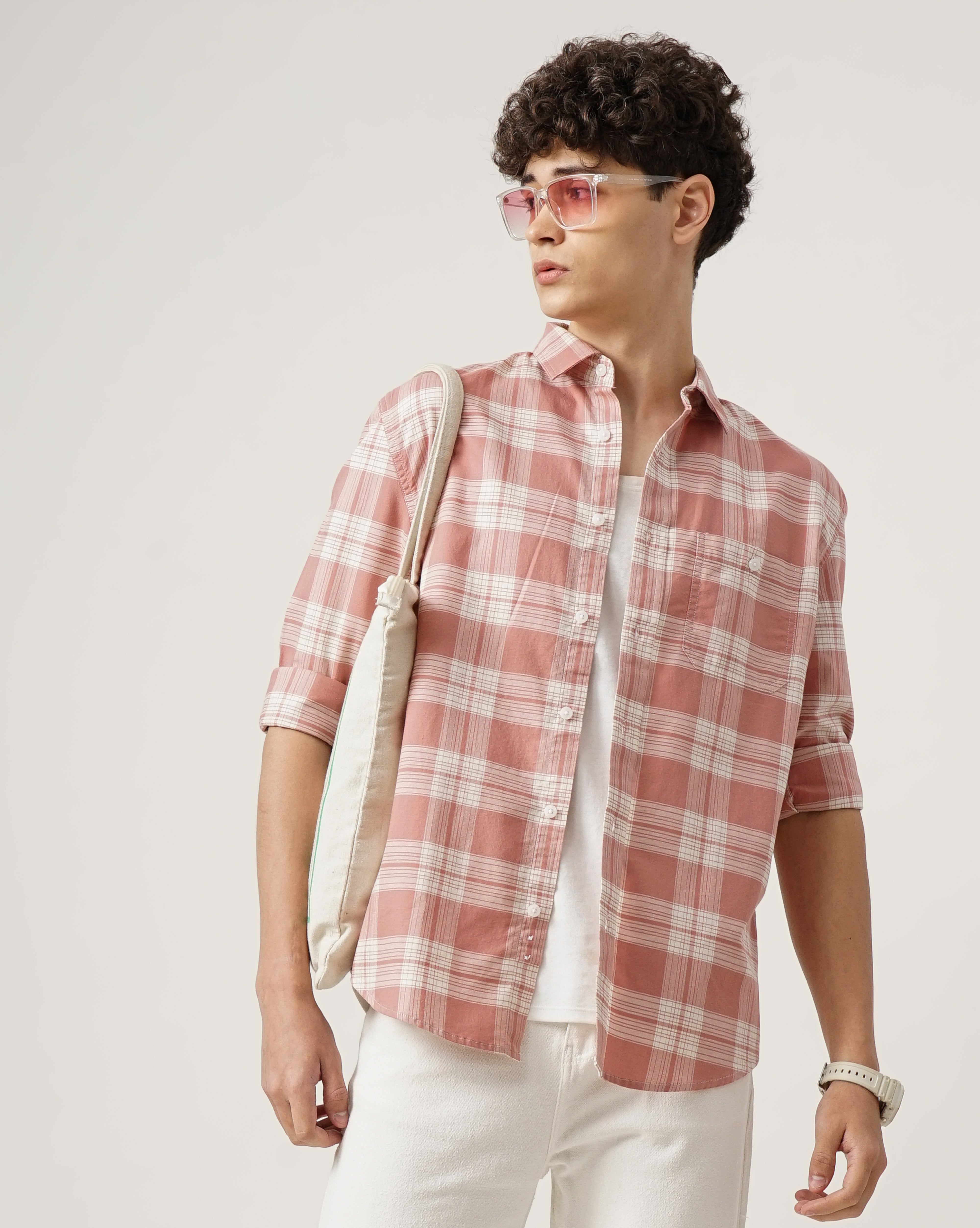 Men Standard Tartan Checks Opaque Checked Casual Shirt