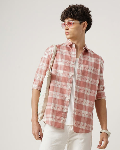 Men Standard Tartan Checks Opaque Checked Casual Shirt