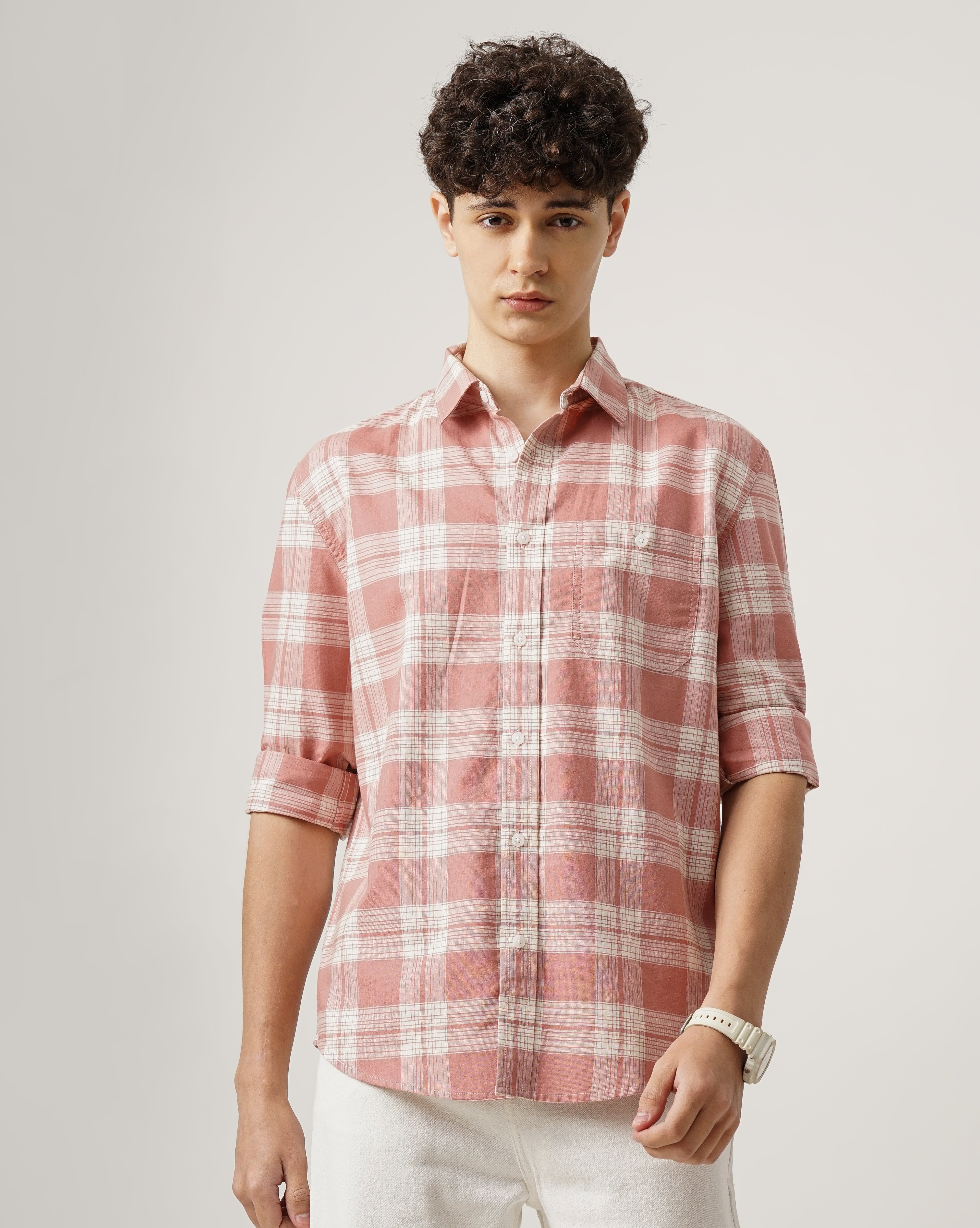 Men Standard Tartan Checks Opaque Checked Casual Shirt