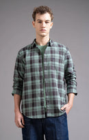 Slim Fit Window Pane Checks Oxford Shirt