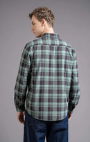 Slim Fit Window Pane Checks Oxford Shirt