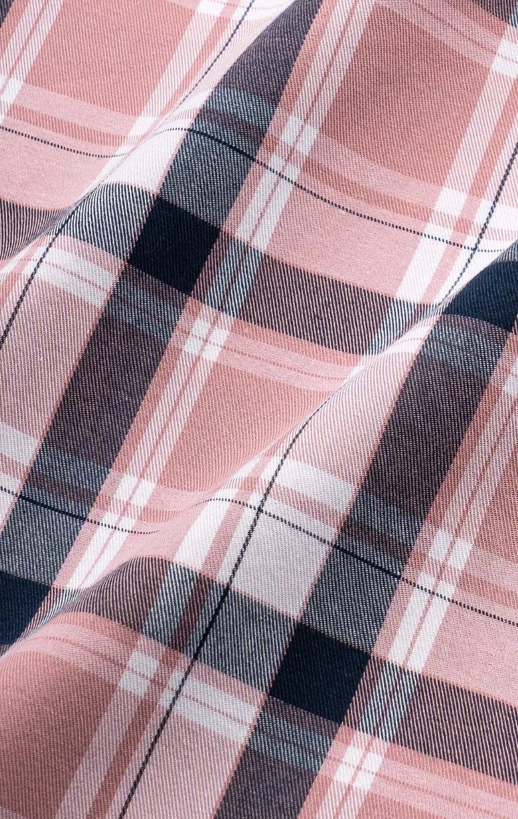 Slim Fit Window Pane Checks Twill Shirt