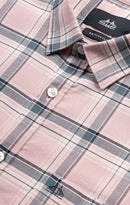Slim Fit Window Pane Checks Twill Shirt