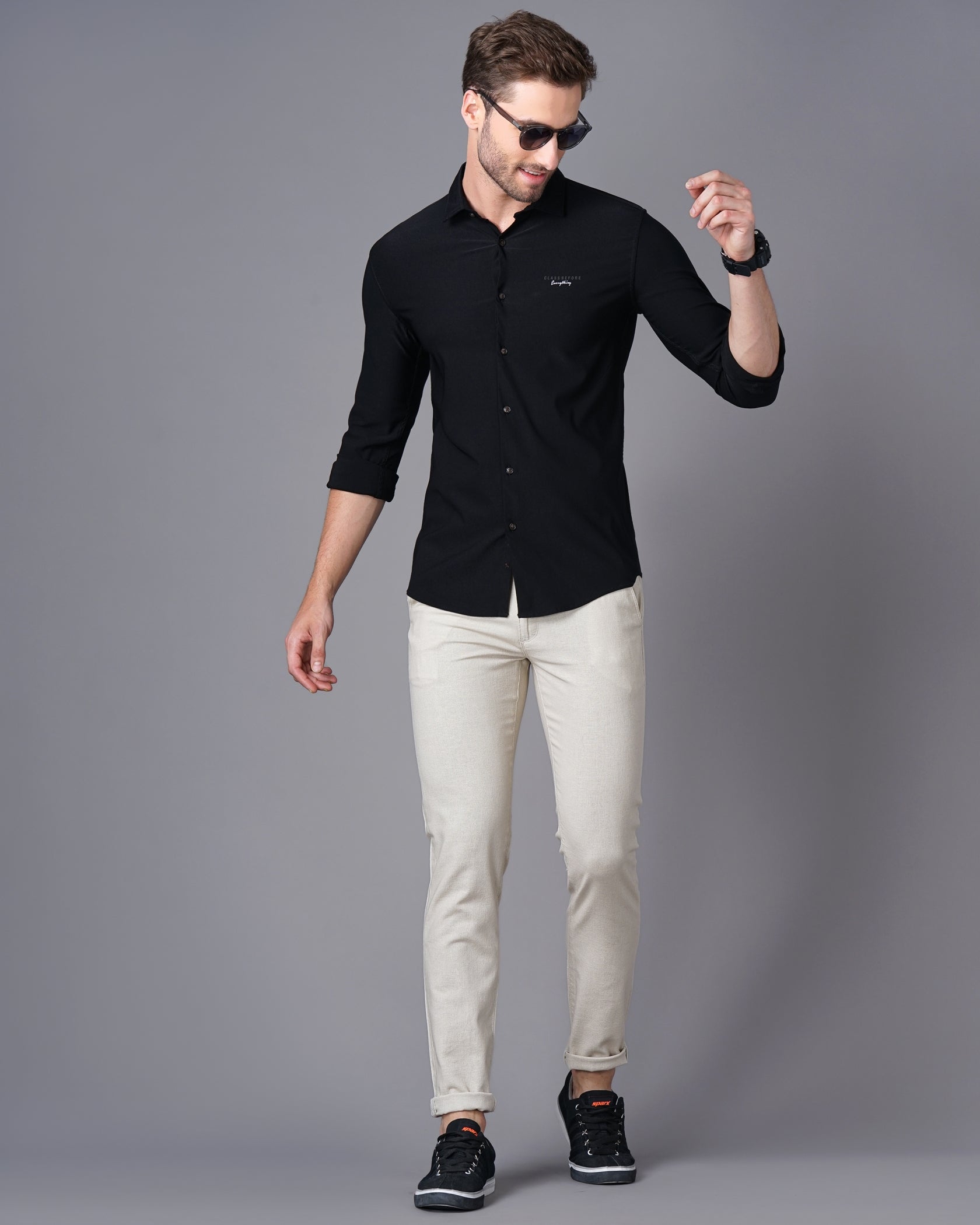 Smart Slim Fit Opaque Casual Shirt