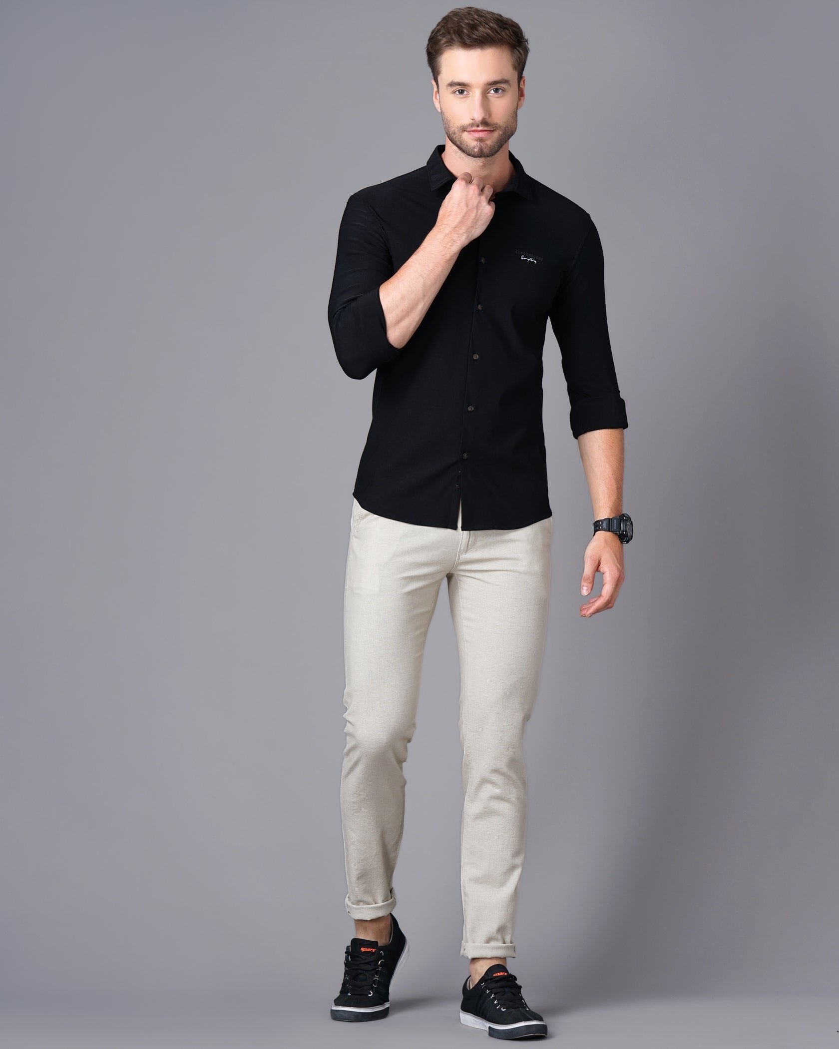 Smart Slim Fit Opaque Casual Shirt