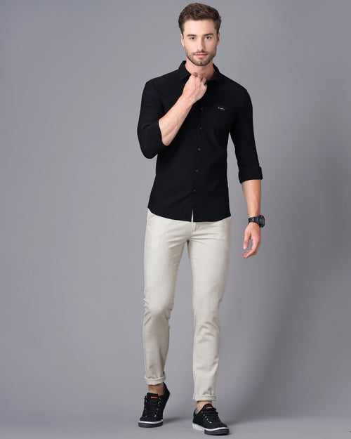 Smart Slim Fit Opaque Casual Shirt