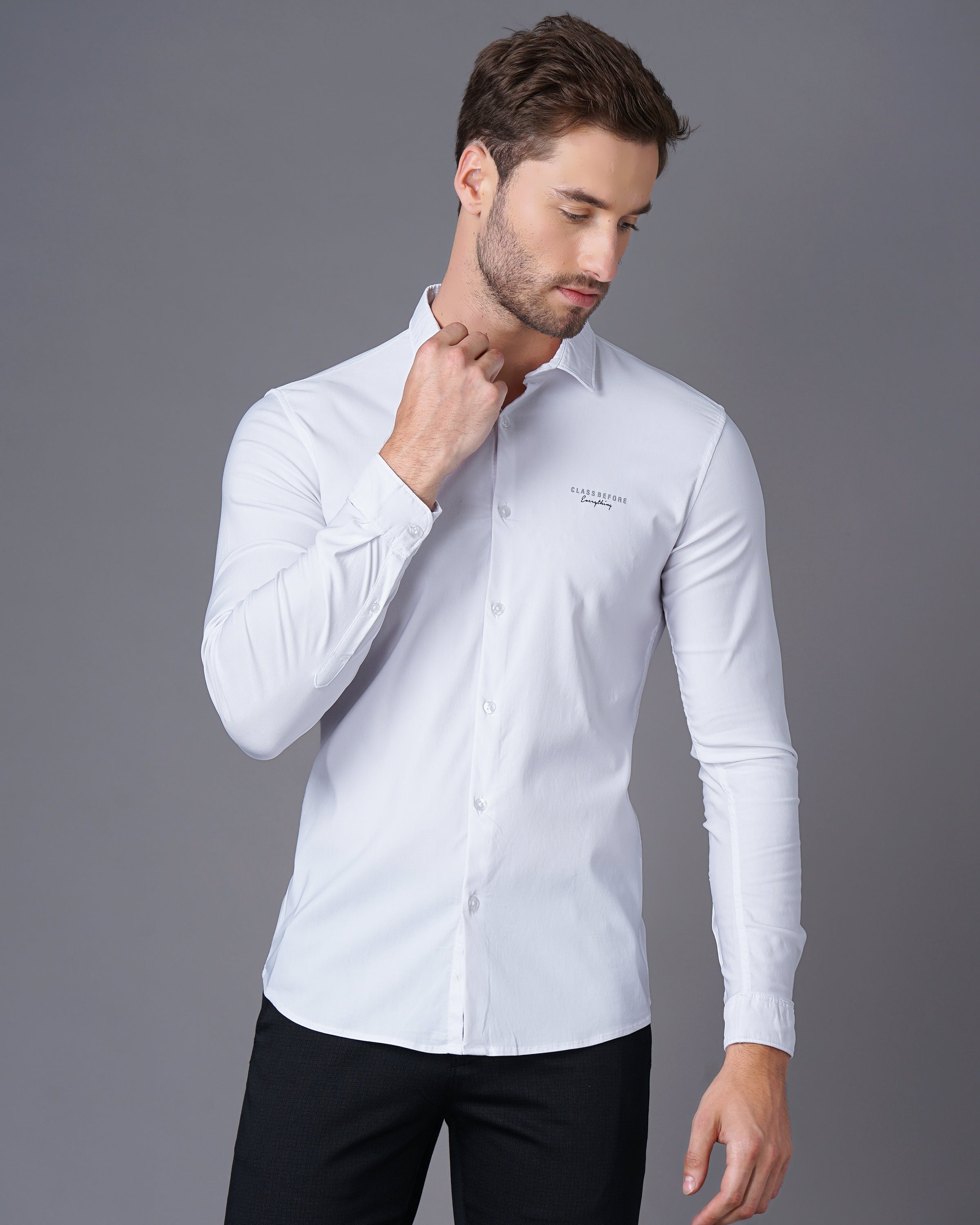 Smart Slim Fit Opaque Casual Shirt