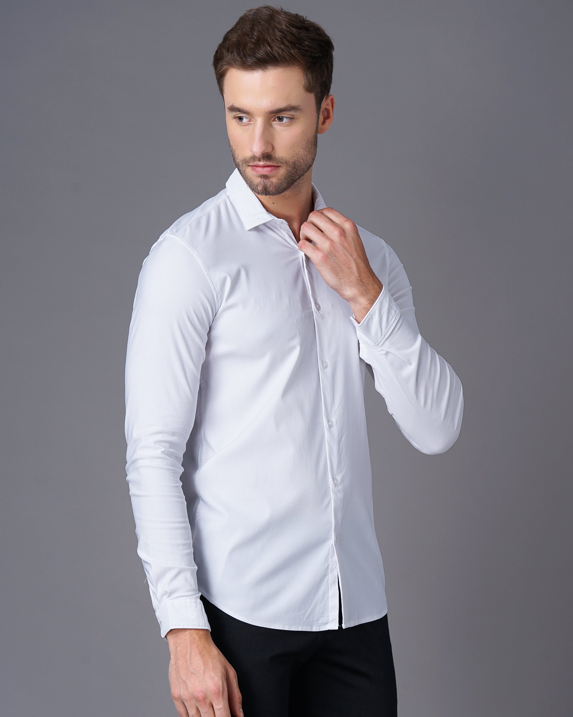 Smart Slim Fit Opaque Casual Shirt