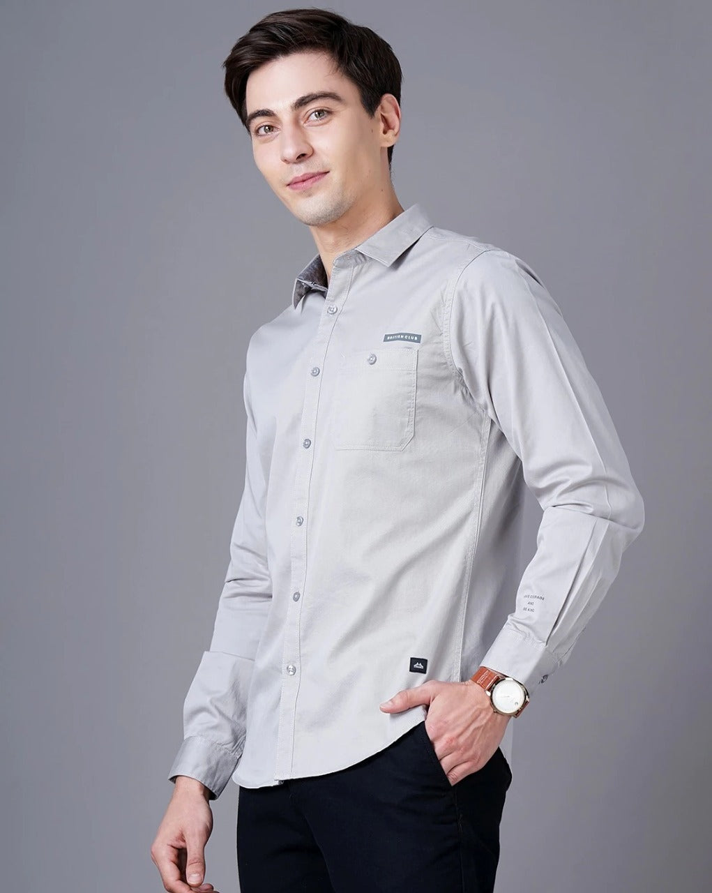 Men's Solid Casual Shirt