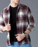 Men Checked Oversized Fit Shacket